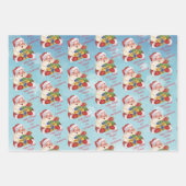 名前パーソナライズされたとメッセージのクリスマスカスタム ラッピングペーパーシート (正面2)