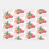名前パーソナライズされたとメッセージのクリスマスカスタム ラッピングペーパーシート (正面)