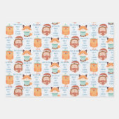 名前パーソナライズされたとメッセージのクリスマスカスタム ラッピングペーパーシート (正面)