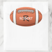 名前パーソナライズされたとモノグラムテンプレートラグビーボール 楕円形シール (バッグ)