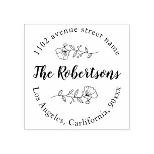 名前パーソナライズされたと住所のスタンプ ラバースタンプ