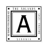 名前パーソナライズされたと住所の正方形 セルフインキングスタンプ (デザイン)