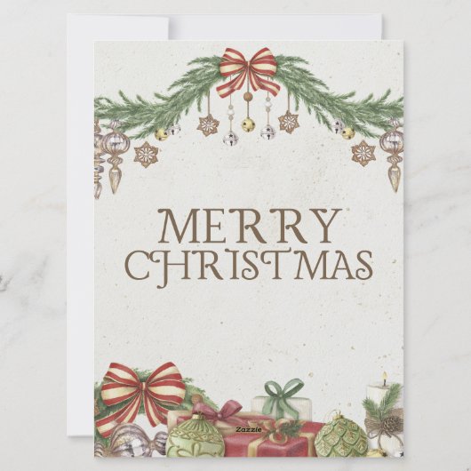 名前パーソナライズされたと住所サンタからの手紙 シーズンカード (裏面)