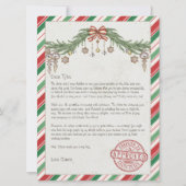 名前パーソナライズされたと住所サンタからの手紙 シーズンカード (正面)