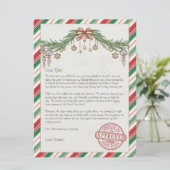 名前パーソナライズされたと住所サンタからの手紙 シーズンカード (スタンド正面)