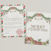 名前パーソナライズされたと住所サンタからの手紙 シーズンカード