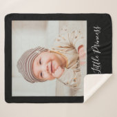 名前パーソナライズされたと写カスタム真 シェルパブランケット (正面(横))