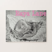 名前パーソナライズされたと写真のパズル ジグソーパズル (横)