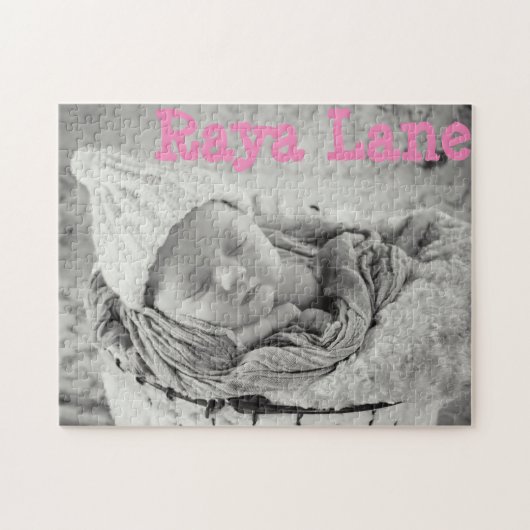 名前パーソナライズされたと写真のパズル ジグソーパズル (横)