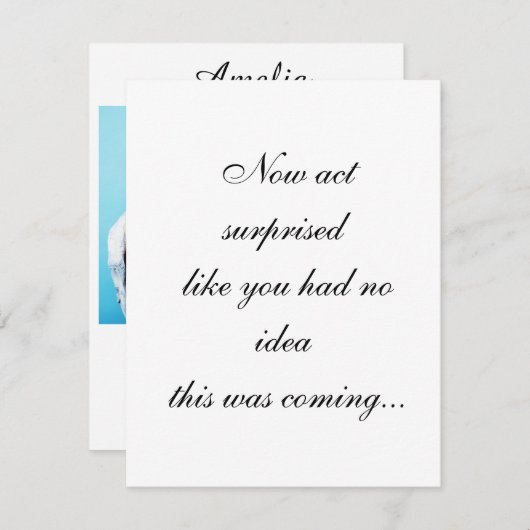 名前パーソナライズされたと写真の花嫁の提案 サンキューカード (正面/裏面)