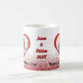 名前パーソナライズされたと写真バレンタイン コーヒーマグカップ (中央)