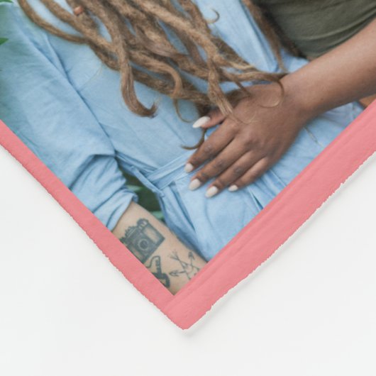 名前パーソナライズされたと写真ユニークコラージュ フリースブランケット (角)