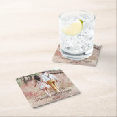 名前パーソナライズされたと写真紙コースター スクエアペーパーコースター (インサイチュ)