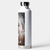 名前パーソナライズされたと写真 ウォーターボトル (左面)