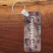 名前パーソナライズされたと写真 キーホルダー (正面)
