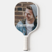名前パーソナライズされたと写真 ピックルボールラケット (裏面)