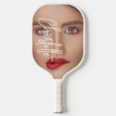 名前パーソナライズされたと写真 ピックルボールラケット (正面)