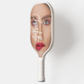 名前パーソナライズされたと写真 ピックルボールラケット (左)