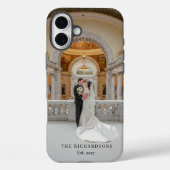 名前パーソナライズされたと年のカップル写真結婚 Case-Mate iPhoneケース (裏面)