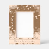 名前パーソナライズされたと年ロマンチックハート レーザー彫刻フレーム (正面)