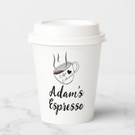 名前パーソナライズされたと引用文、コーヒーエスプレッソ 紙コップ