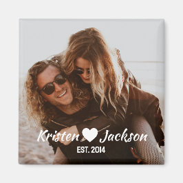 名前パーソナライズされたと日付のマグネシンプルット マグネット