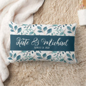 名前パーソナライズされたと日付の枕 ランバークッション (ブランケット)