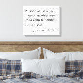 名前パーソナライズされたと日付 キャンバスプリント (インサイチュ (寝室))