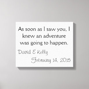 名前パーソナライズされたと日付 キャンバスプリント