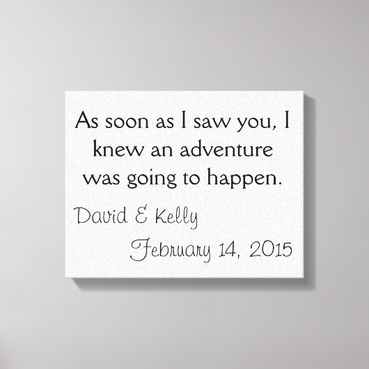 名前パーソナライズされたと日付 キャンバスプリント (正面)