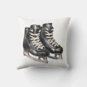 名前パーソナライズされたと番号のホッケークッション クッション (裏面)