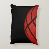 名前パーソナライズされたと番号を持つバスケットボール アクセントクッション (裏面(縦))