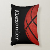 名前パーソナライズされたと番号を持つバスケットボール アクセントクッション (正面(垂直))
