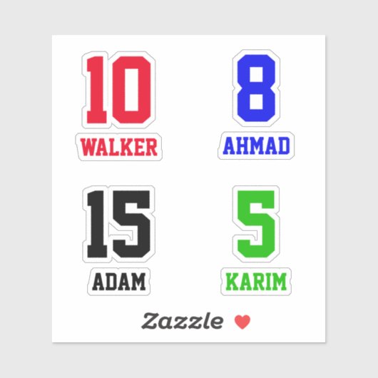 名前パーソナライズされたと番号、ヘルメットシール シール (シート)