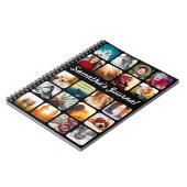 名前パーソナライズされたと20フォトブラック ノートブック (左側)