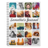 名前パーソナライズされたと20写真 ノートブック (正面)