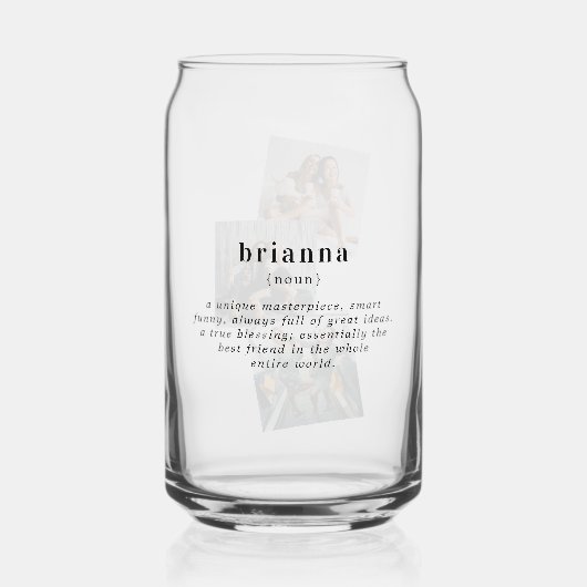 名前パーソナライズされたのカスタム定義 |写真3 ガラス缶 (正面)