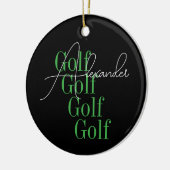 名前パーソナライズされたのモダンタイポグラフィ セラミックオーナメント (左)