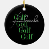 名前パーソナライズされたのモダンタイポグラフィ セラミックオーナメント (裏面)