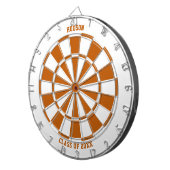 名前パーソナライズされたの卒業祝い |焦げたオレンジ ダーツボード (正面右)