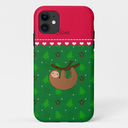 名前パーソナライズされたの名前の緑のクリスマスツリー Case-Mate iPhoneケース (裏面)