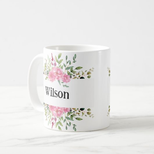 名前パーソナライズされたの変更 |カスタム贈り物 コーヒーマグカップ (正面左)