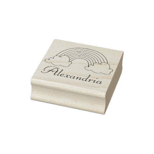 名前パーソナライズされたの子どもがいるレインボー ラバースタンプ (スタンプ)