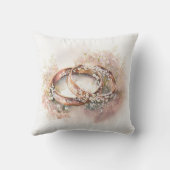 名前パーソナライズされたの結婚リングや輪 クッション (裏面)