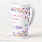 名前パーソナライズされたは贈り物の意味だ。 カフェラテマグ (右アングル)