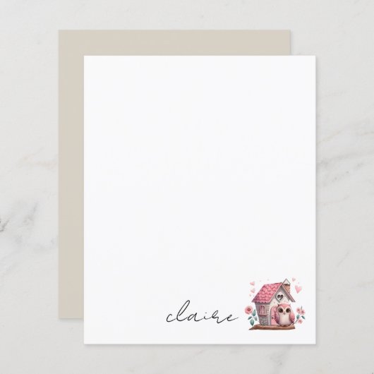 名前パーソナライズされたひな形紙 (正面/裏面)