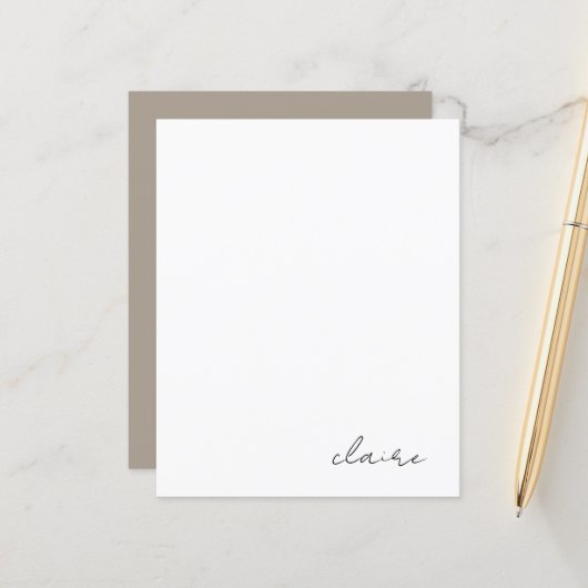 名前パーソナライズされたひな形紙 (正面/裏面インサイチュ)