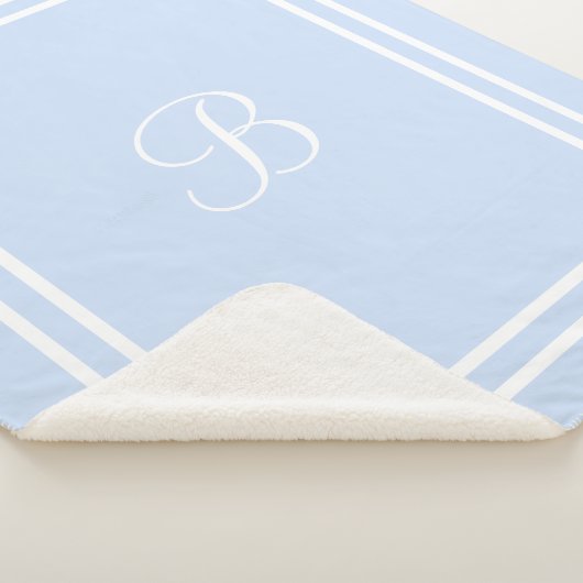 名前パーソナライズされたまたはイニシャルシェルパ毛布 シェルパブランケット (3/4)