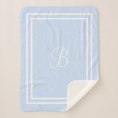 名前パーソナライズされたまたはイニシャルシェルパ毛布 シェルパブランケット (正面)