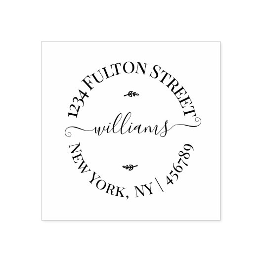 名前パーソナライズされたまたはロゴ差出人住所 ラバースタンプ (インプリント)